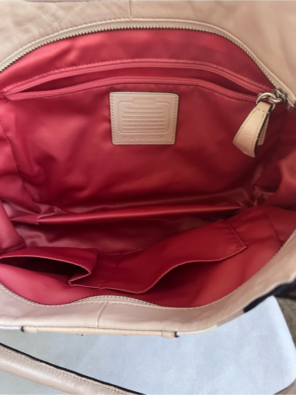 Coach Ashley Multicolor Signature Circle-Print Tote Bag - Beige Trim
